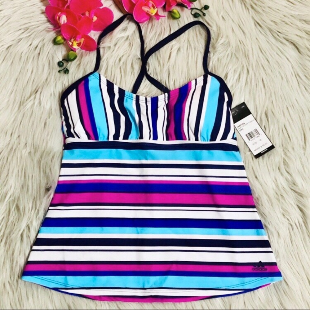 adidas Easy Stripe Tankini NWT - Picture 3 of 6